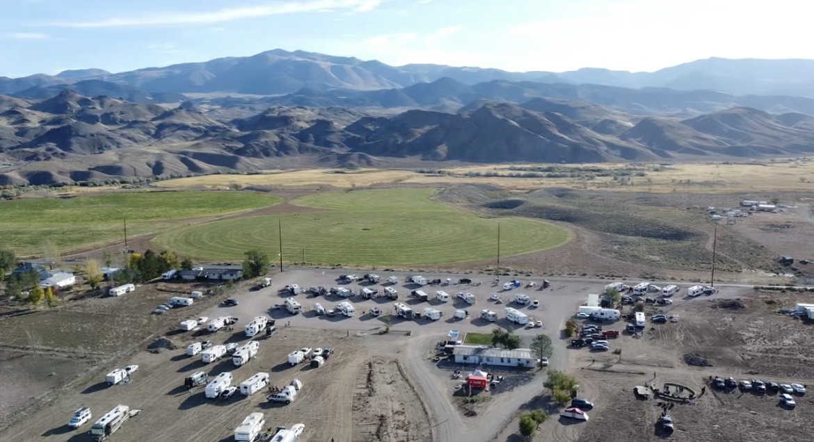 Aerial view of RV park