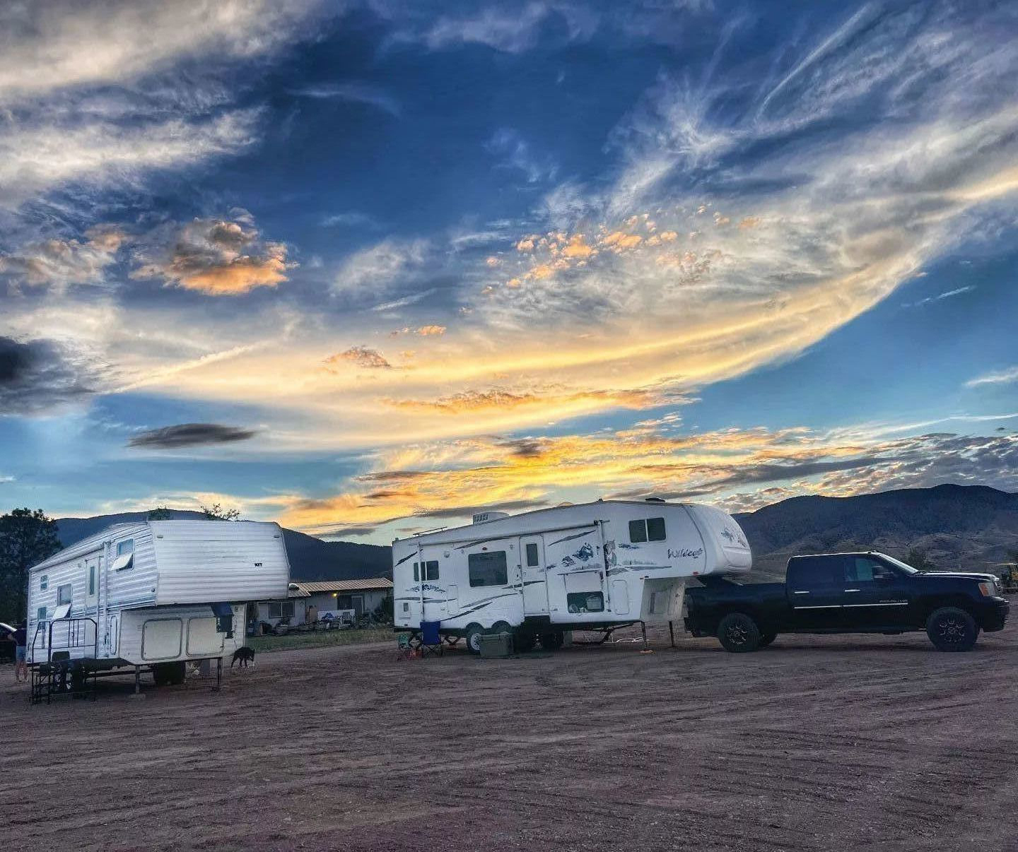 RV park at sunset